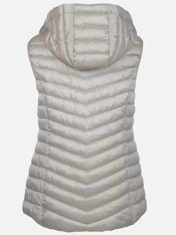 Bild 2 von Damen Steppweste mit abnehmbarer Kapuze Grau