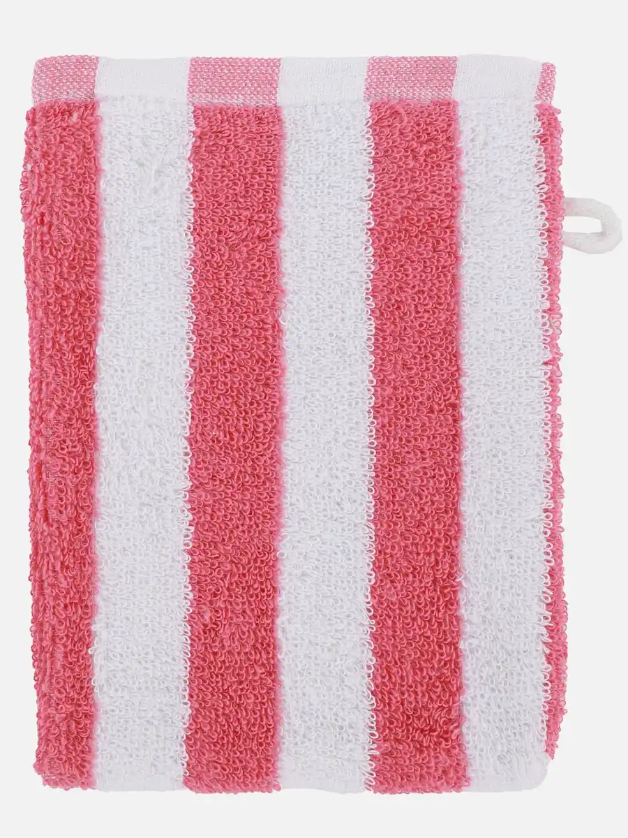 Bild 2 von Waschhandschuh gestreift 16x21 cm Pink