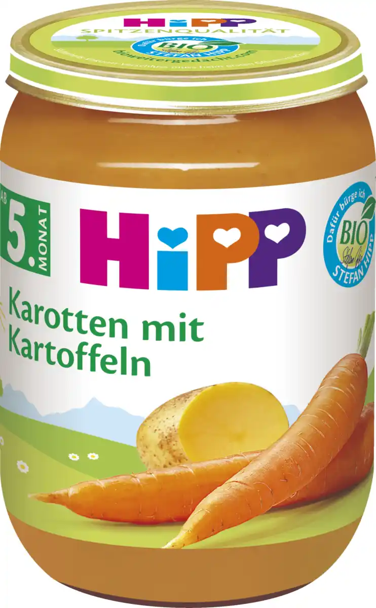 Bild 1 von HiPP Bio Karotten mit Kartoffeln ab 5. Monat, 190 g