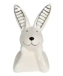 Deko-Hase Ostern, schwarz gestreift