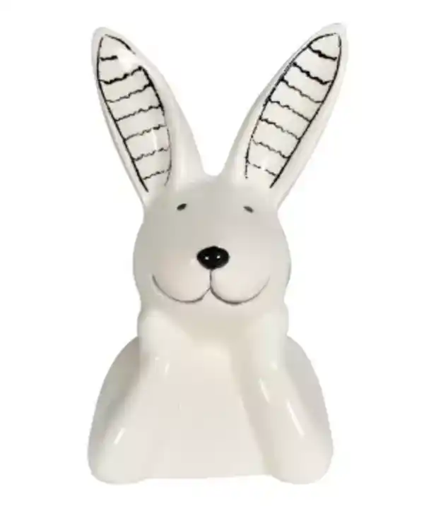 Bild 1 von Deko-Hase Ostern, schwarz gestreift