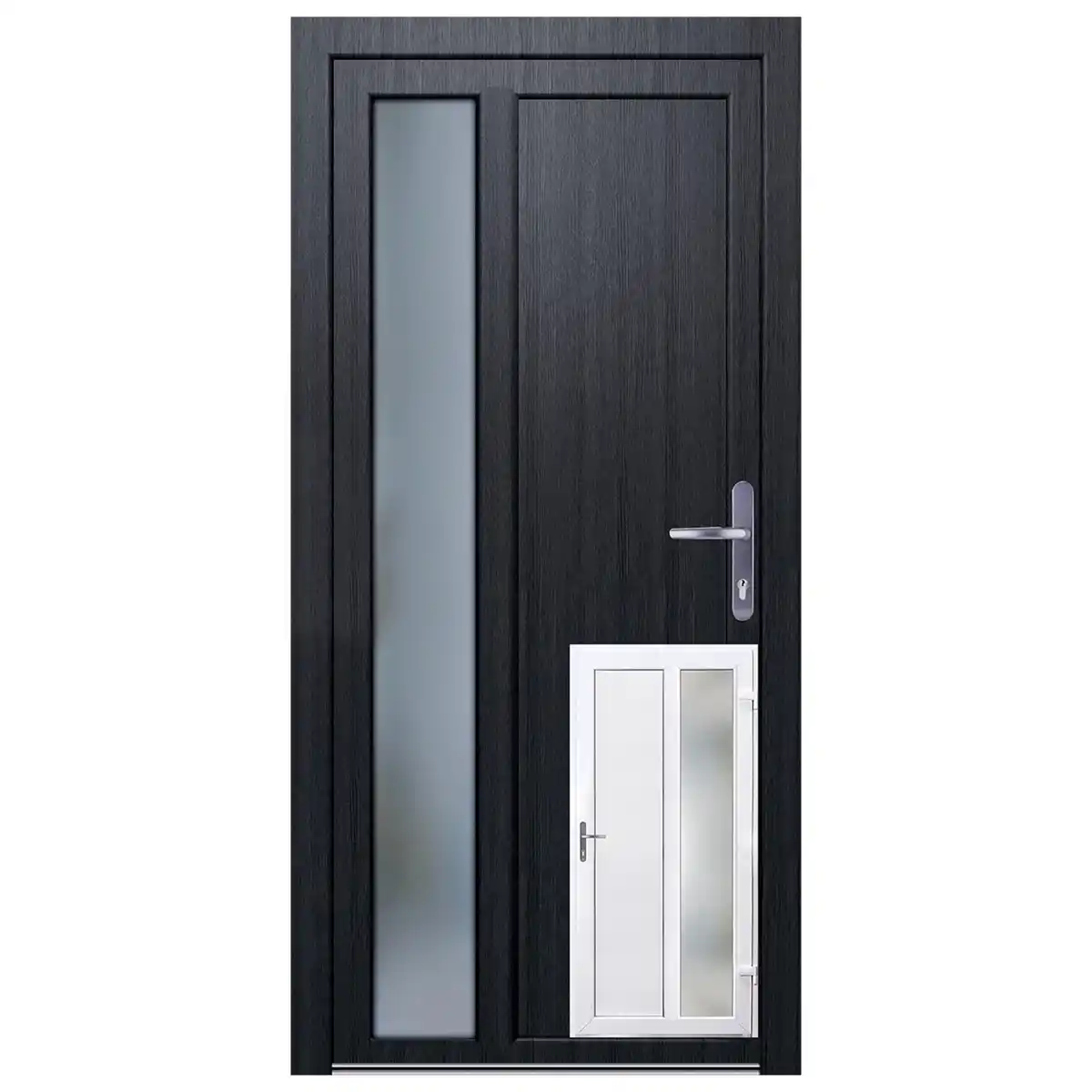 Bild 1 von Panto Nebeneingangstür K511 DIN R innen weiß / außen anthrazit 98 x 198 cm
