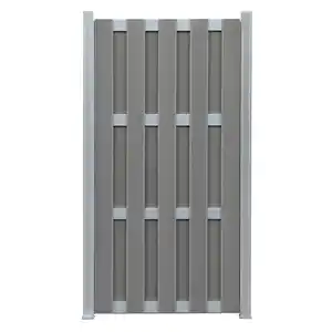 toom Zaunelement 'Jan' WPC/Aluminium grau 90 x 180 cm