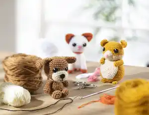 IDEENWELT Amigurumi-Häkelset Haustiere