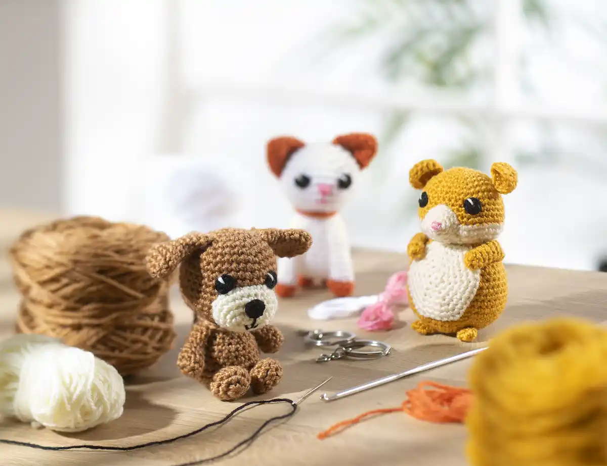 Bild 1 von IDEENWELT Amigurumi-Häkelset Haustiere