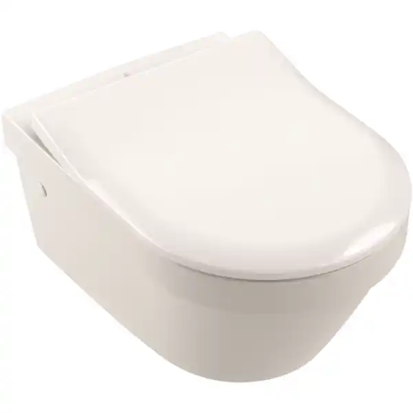 Bild 1 von Villeroy & Boch Wand-WC-Set 'Targa Design Plus' spülrandlos weiß 37 x 34,5 x 53 cm