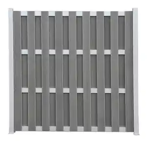 toom Zaunelement 'Jan' WPC/Aluminium grau 180 x 180 cm