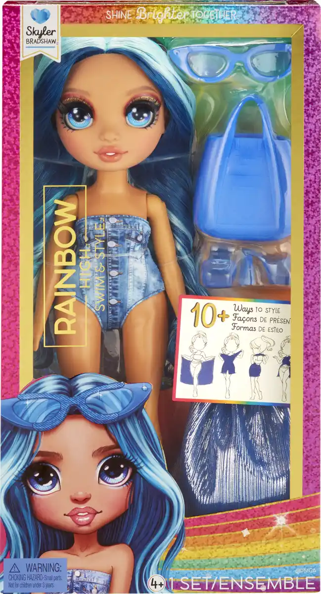 Bild 1 von MGA Rainbow High Swim & Style Fashion Puppe - Skyler (Blue)