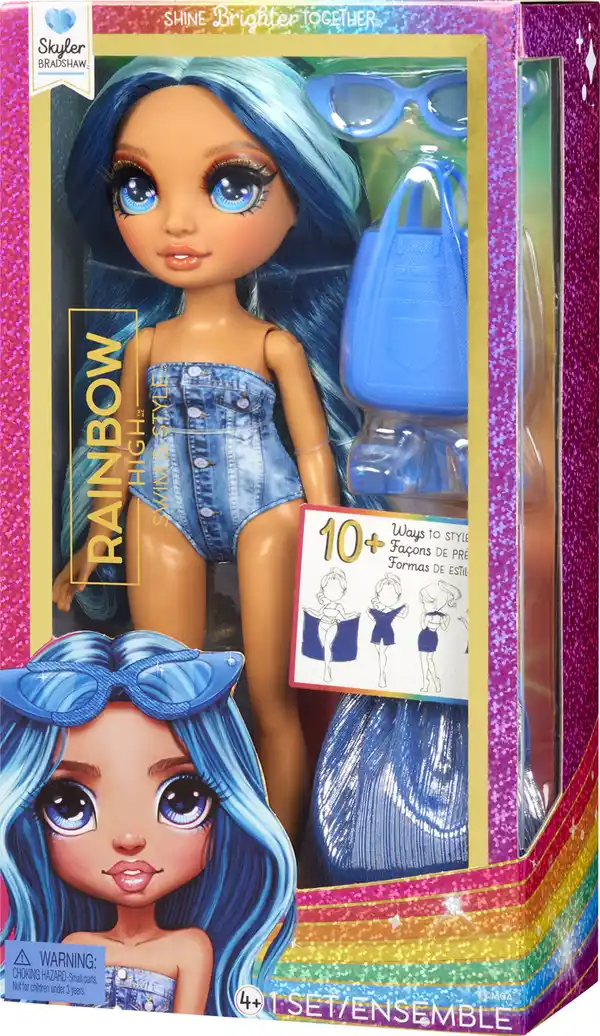 Bild 2 von MGA Rainbow High Swim & Style Fashion Puppe - Skyler (Blue)