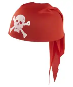 Piratenkappe Karneval, rot