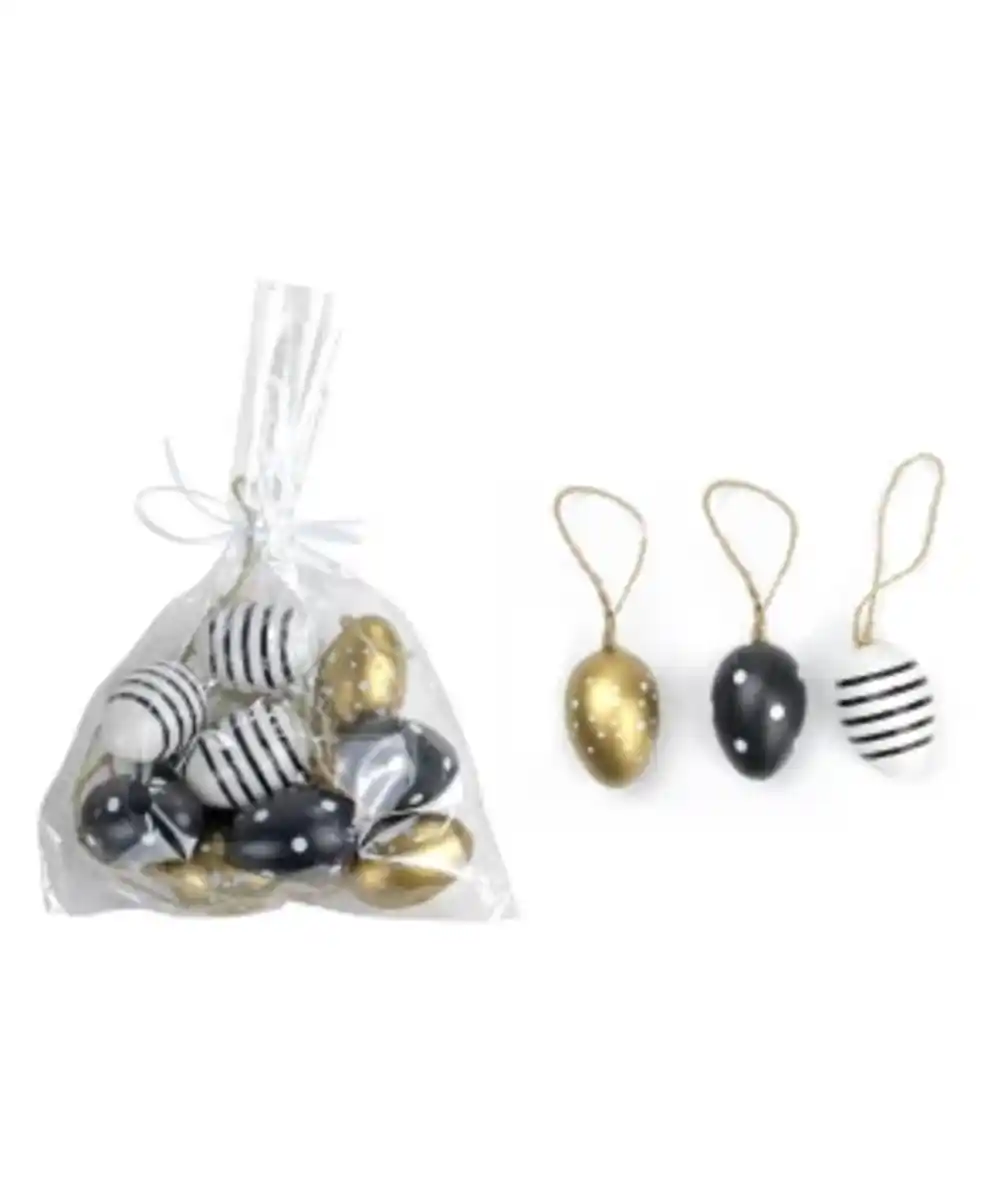 Bild 1 von Deko-Eier Ostern, schwarz/gold