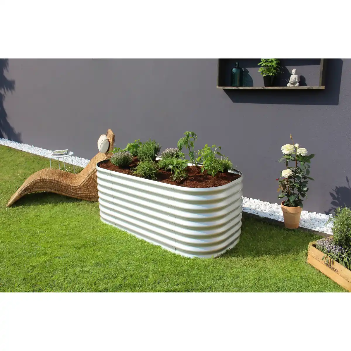 Bild 1 von Vitavia Hochbeet 'Vita 630 Basic' 82 x 63 x 162 cm silberfarben