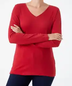 Rotes Langarmshirt, rot