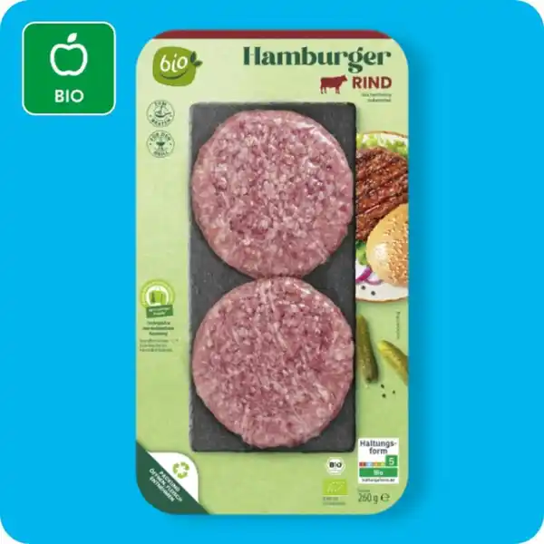 Bild 1 von BIO Bio-Hamburger, Vom Rind