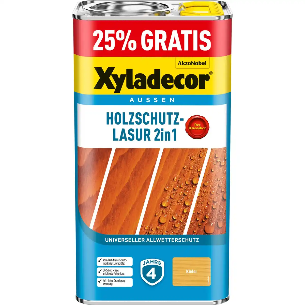 Bild 1 von Xyladecor Holzschutz-Lasur 2in1 5l Promo Kiefer matt 4 + 1 l