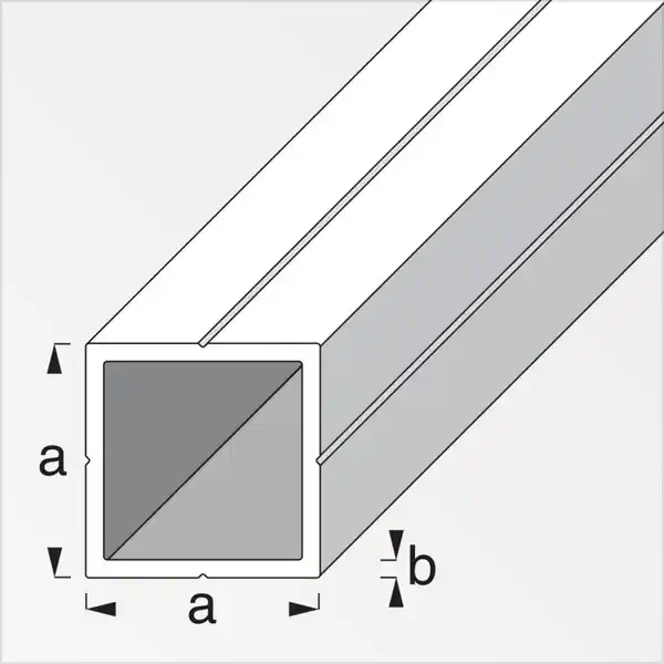 Bild 1 von Quadratrohr 15,5 x 1,5 mm 1m