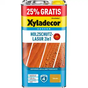 Xyladecor Holzschutz-Lasur 2in1 5l Promo Eiche Hell matt 4 + 1 l