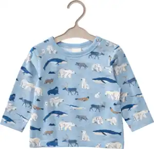 ALANA Langarmshirt Pro Climate mit Eisbären-Muster, blau, Gr. 86