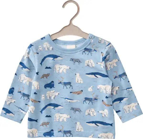 Bild 1 von ALANA Langarmshirt Pro Climate mit Eisbären-Muster, blau, Gr. 86