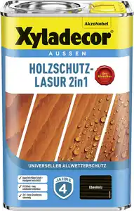 Xyladecor Holzschutz-Lasur 4 L ebenholz 2in1