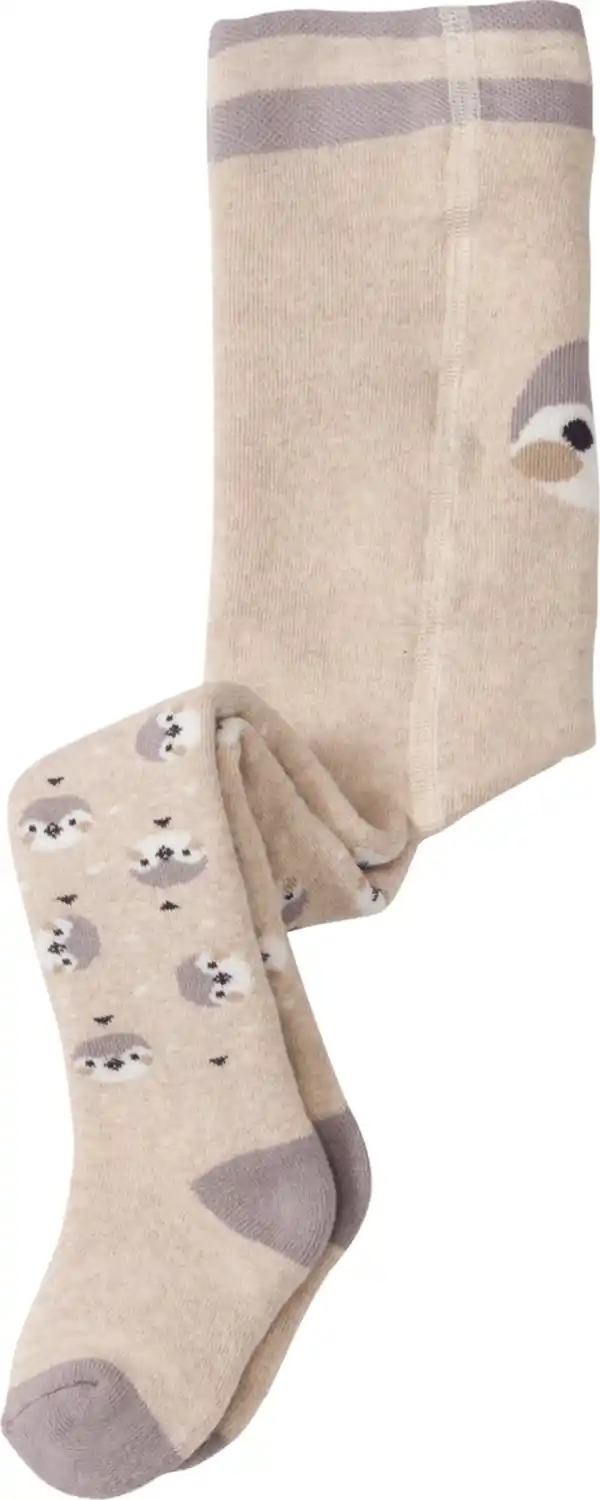 Bild 1 von ALANA Thermostrumpfhose mit Pinguin-Muster, beige & grau, Gr. 74/80