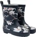 Bild 1 von Mikk-Line Gummistiefel mit Blumen-Muster, blau, Gr. 26/27