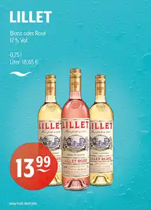 LILLET Blanc oder Rosé 17 % Vol.