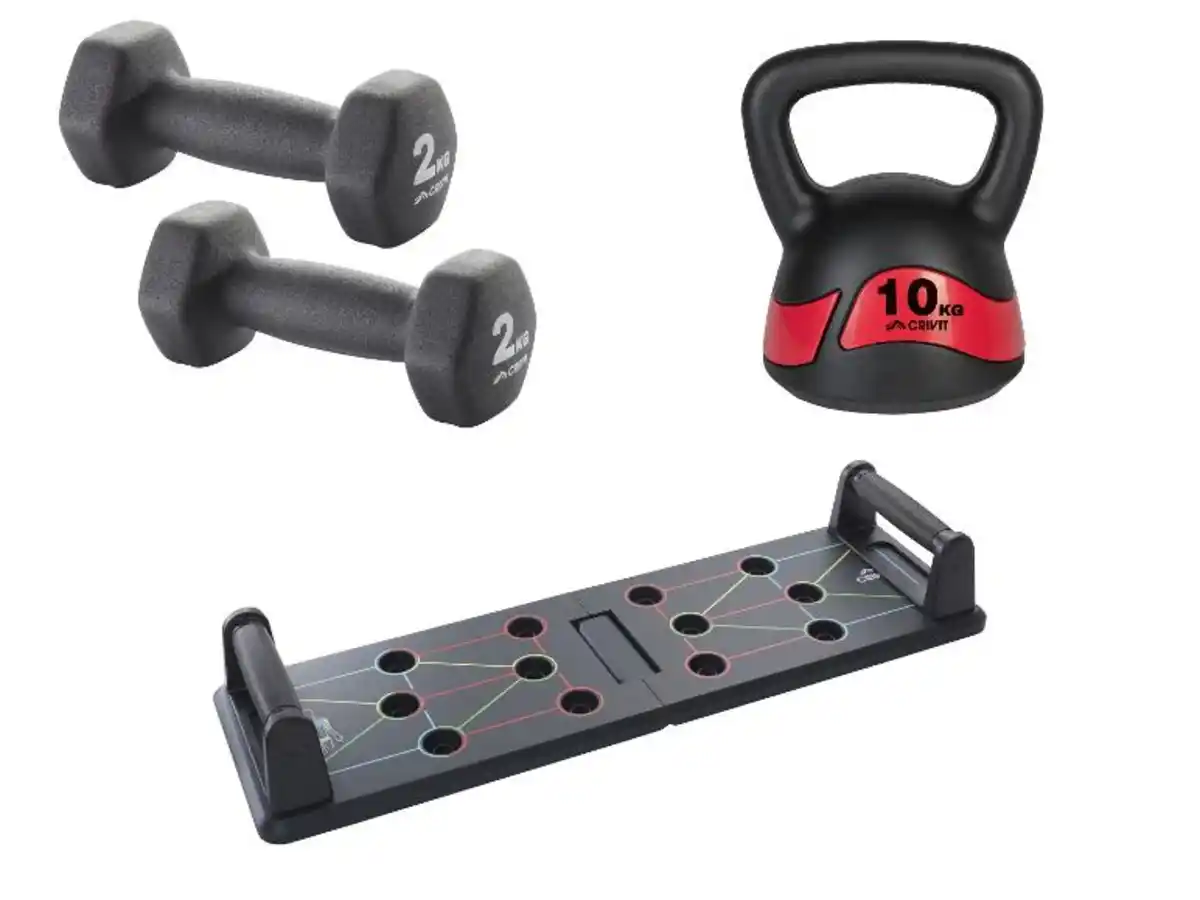 Bild 1 von CRIVIT Push-up-Board / Hantel / Kettlebell