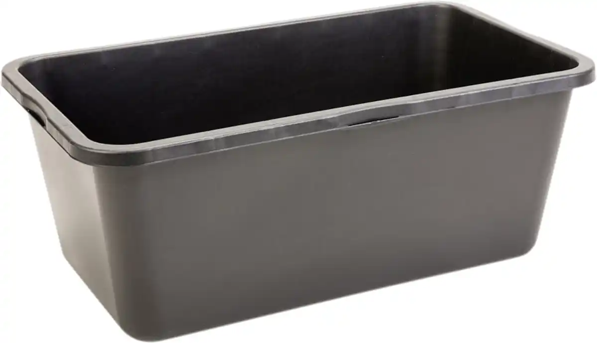 Bild 1 von Mörtelkasten Typ 90 Kunststoff eckig schwarz 4 Griffe L-Skala