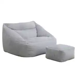 Sitzsack Cozy inkl. Hocker, grau