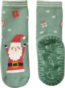 ALANA Stoppersocken mit Weihnachtsmann-Motiv, grün, Gr. 21/22