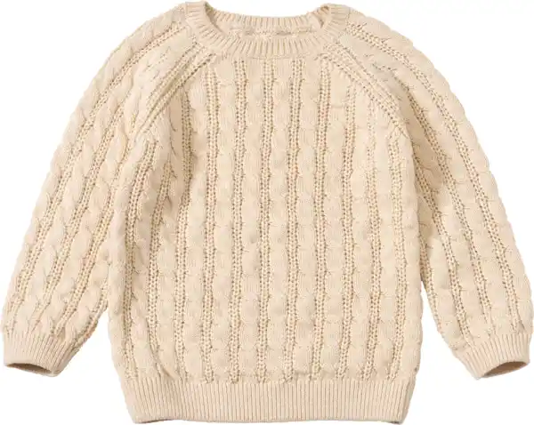 Bild 1 von ALANA Pullover aus Strick mit Zopfstruktur, beige, Gr. 104