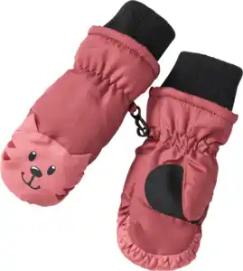 PUSBLU Thermohandschuhe mit Katzen-Motiv, rosa, Gr. 1