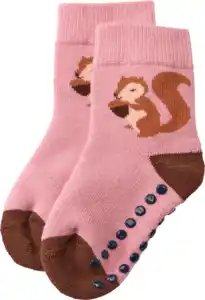 ALANA ABS Socken mit Eichhörnchen-Motiv, rosa, Gr. 19/22