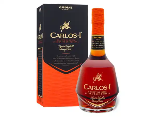 Bild 1 von Osborne Carlos I Brandy de Jerez Solera Gran Reserva Sherry Casks mit Geschenkbox 40% Vol