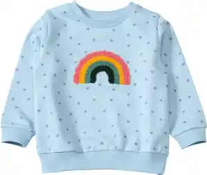 ALANA Sweatshirt mit Regenbogen-Applikation, blau, Gr. 110