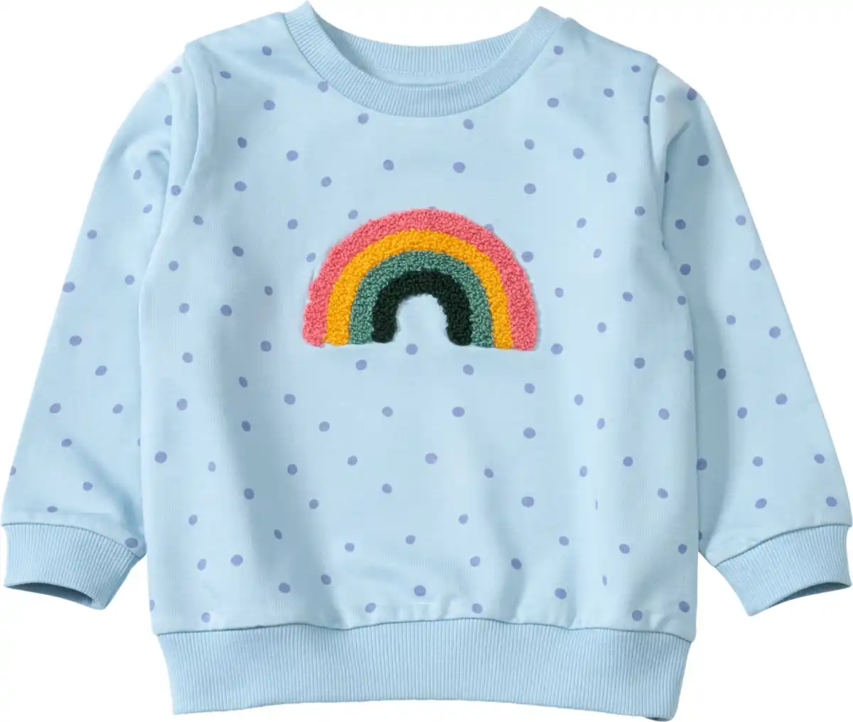 Bild 1 von ALANA Sweatshirt mit Regenbogen-Applikation, blau, Gr. 110