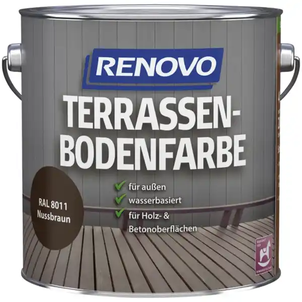 Bild 1 von RENOVO Terrassenbodenfarbe seidenmatt, nussbraun RAL 8011