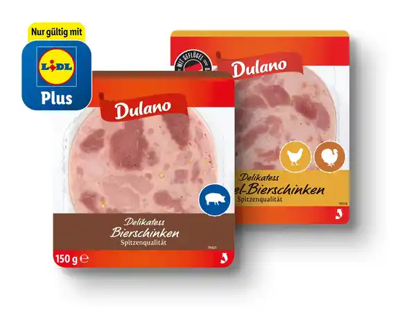 Bild 1 von Dulano Delikatess Bierschinken Stapelpack,  150 g