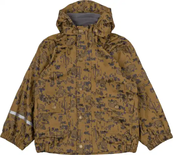 Bild 1 von Mikk-Line Regenjacke mit Safari-Muster + Fleece-Futter, braun, Gr. 98/104