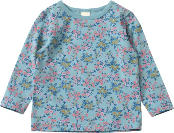 Bild 1 von ALANA Langarmshirt Pro Climate mit Blumen-Muster, blau, Gr. 74