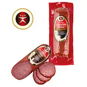 Grobe Bruehwurst "Tallin”, geraeuchert, mit Mais- und Rapsei...