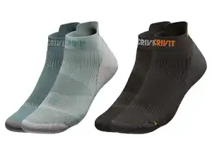 CRIVIT Herren Laufsocken, 2 Paar, mit SmartStep-Fußbett