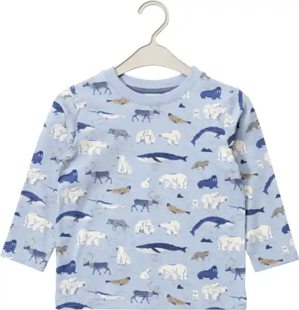 Bild 1 von ALANA Langarmshirt Pro Climate mit Polartier-Muster, blau, Gr. 104