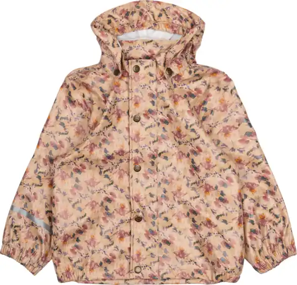 Bild 1 von Mikk-Line Regenjacke mit Blumen-Muster, braun & rosa, Gr. 110/116