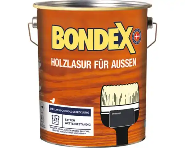 Bild 1 von Bondex Holzlasur 4 L anthrazit