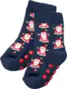 Bild 1 von PUSBLU ABS Socken mit Weihnachtsmann-Muster, blau & rot, Gr. 18/19