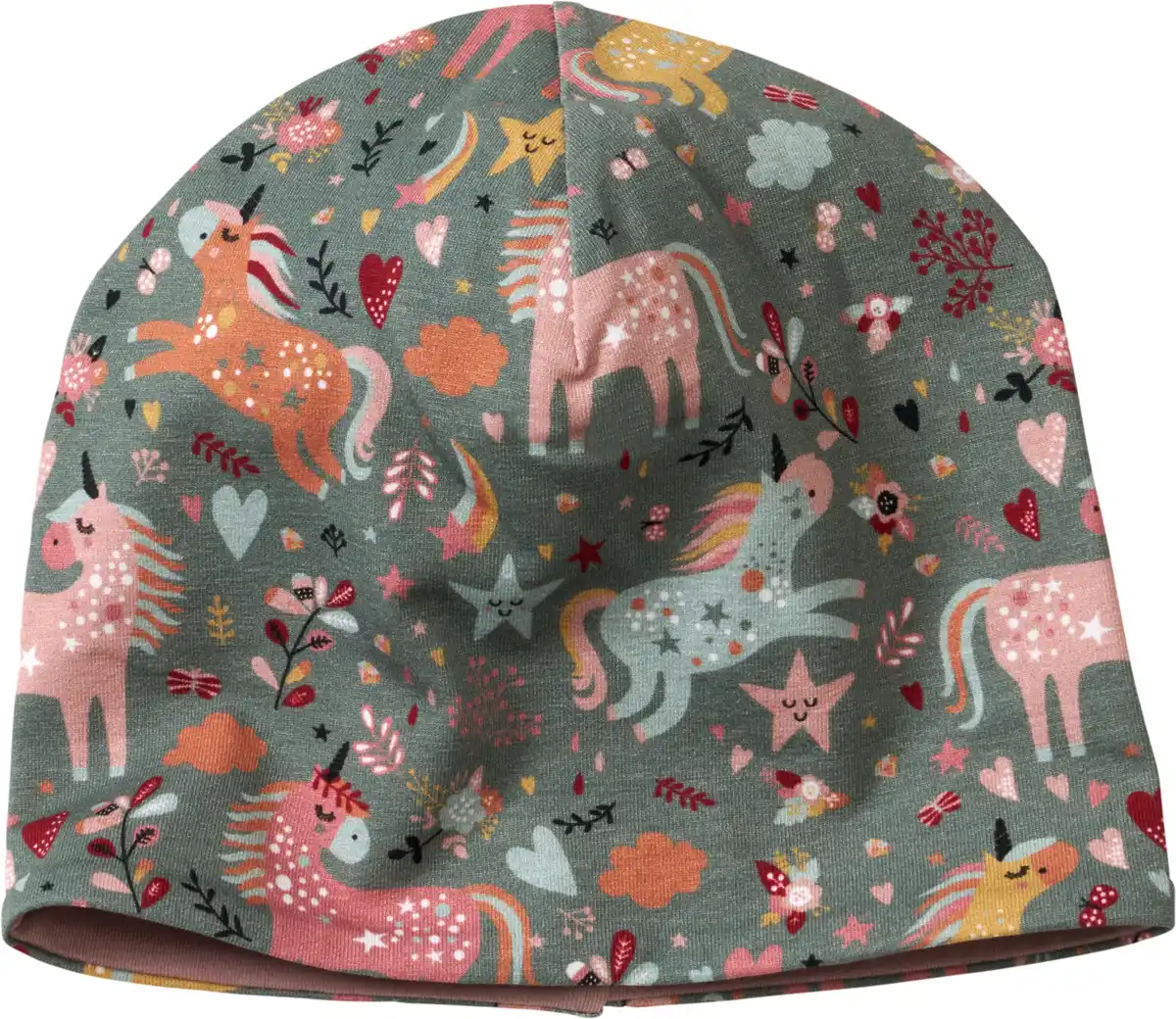 Bild 1 von ALANA Mütze mit Einhorn-Muster, grün & rosa, Gr. 52/53