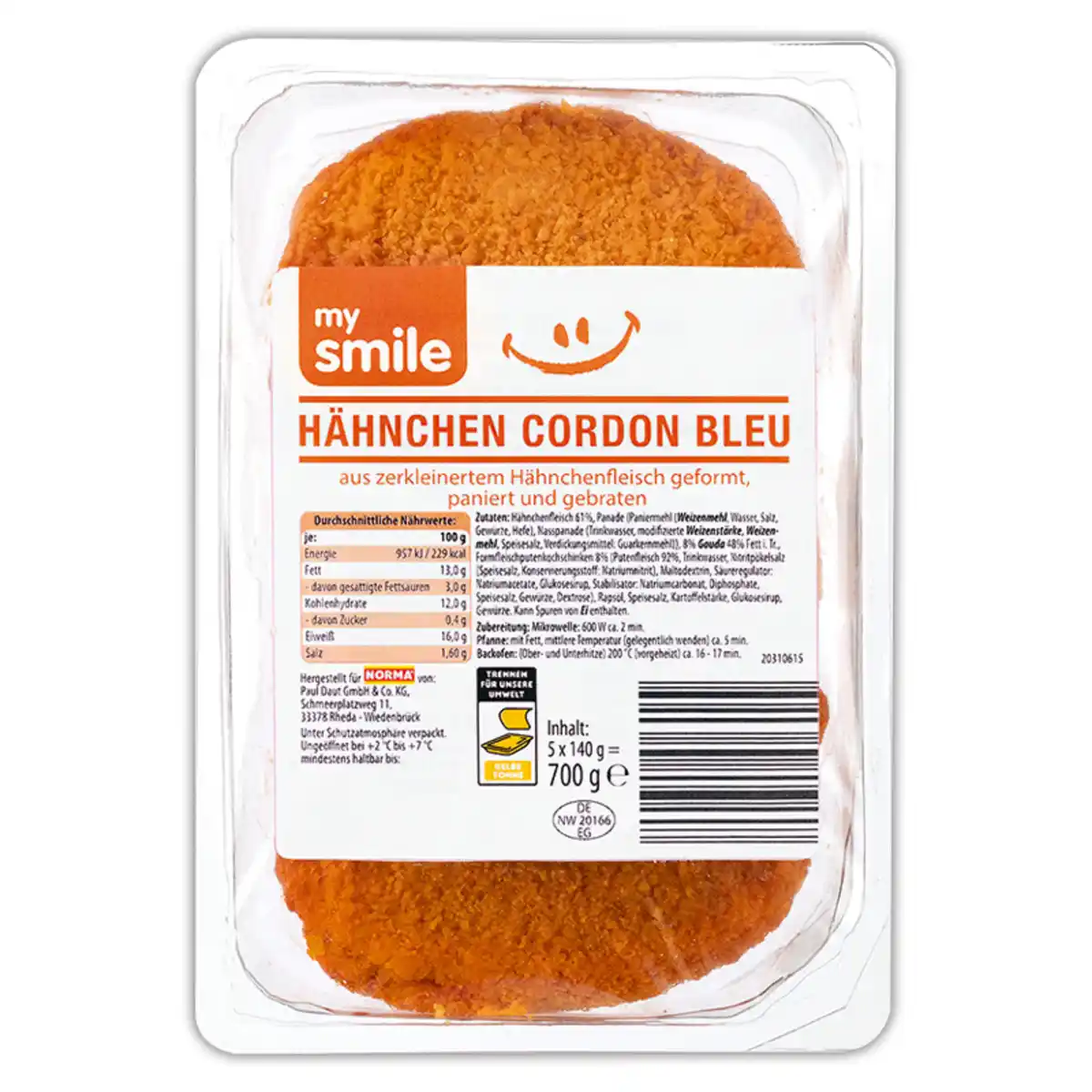 Bild 1 von My Smile Hähnchen Cordon Bleu