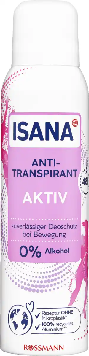 Bild 1 von ISANA Anti-Transpirant Spray Aktiv, 150 ml